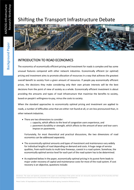 Introduction to road economics