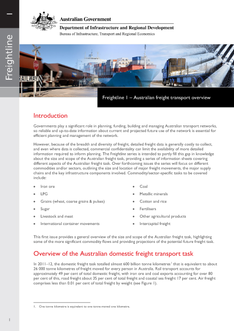 Freightline 1 - Australia freight transport overview