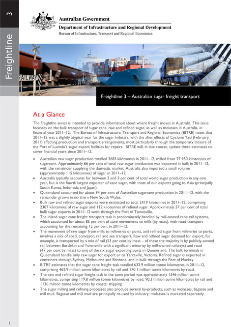 Freightline 3 - Australia sugar freight transport
