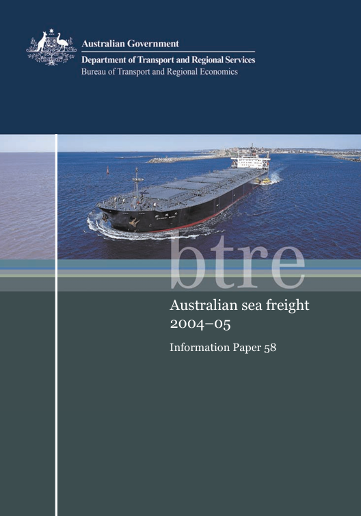 Freight ship at a port