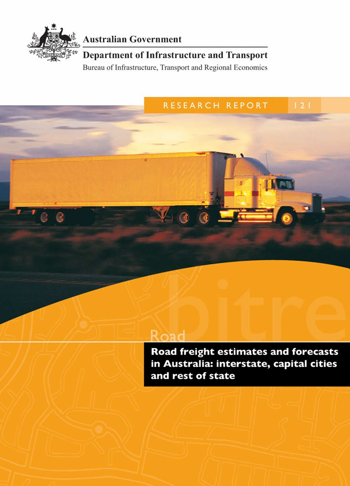 Cover of report showing large road freight truck