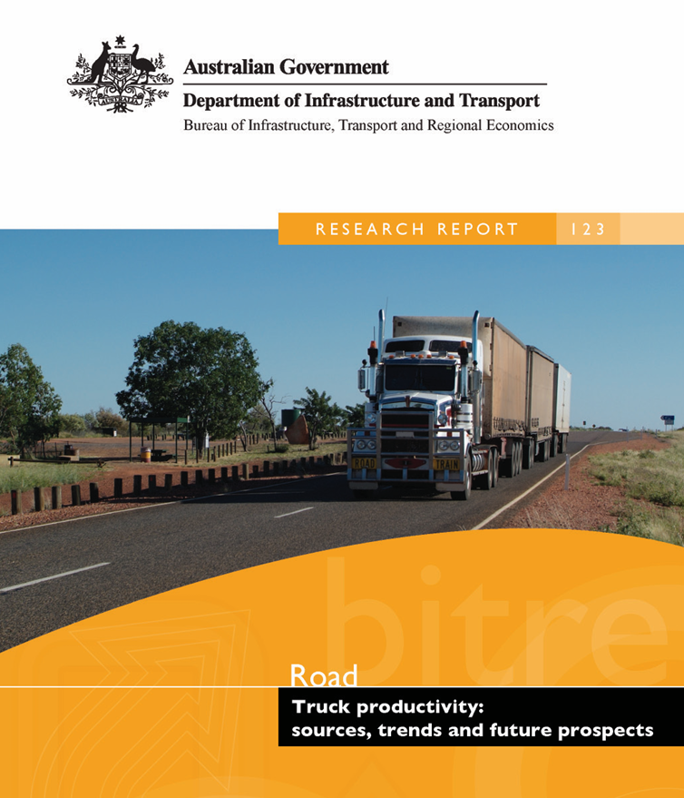 Heavy vehicle transporting freight on rural road