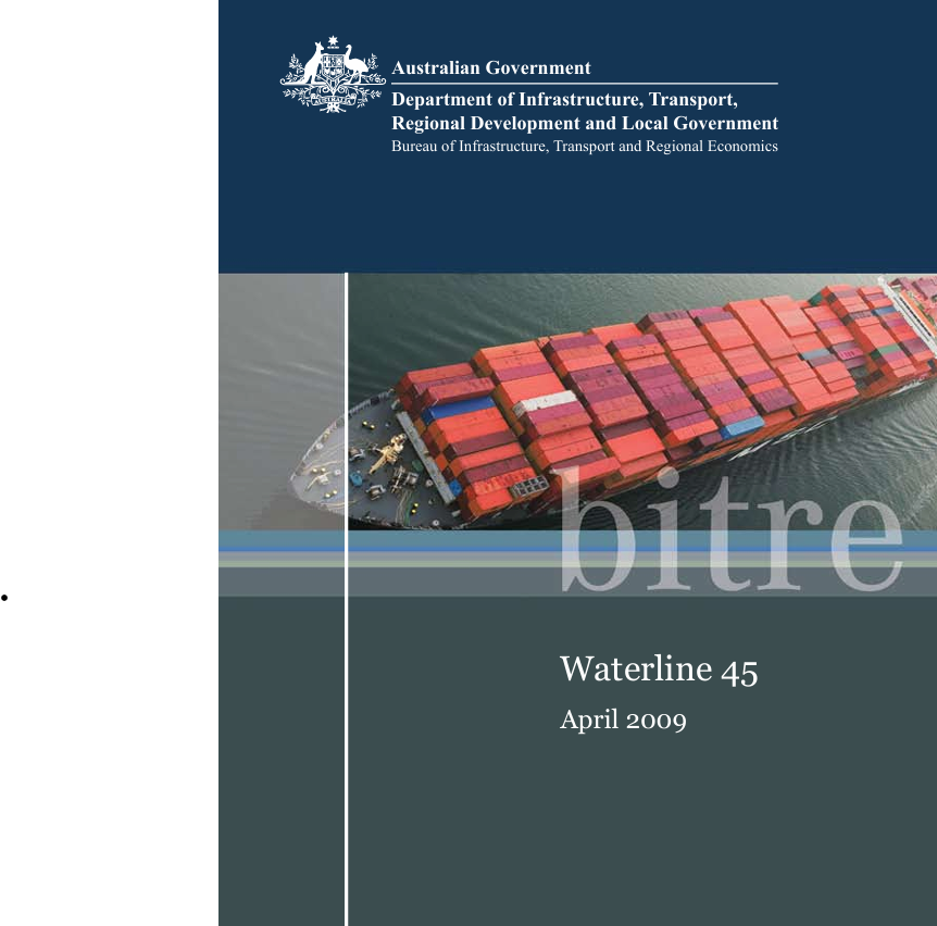 cargo ship on cover of Waterline 45 report