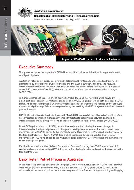 Impact of COVID-19 on petrol prices in Australia