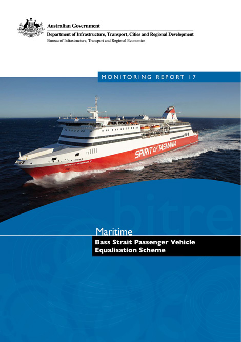 Bass Strait Passenger Vehicle Equalisation Scheme (BSPVES) Monitoring Report No. 17 cover