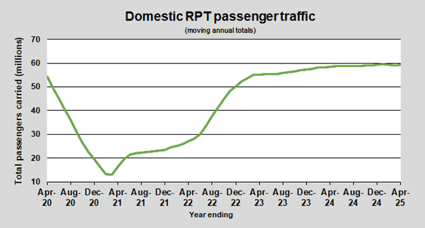 Domestic RPT passenger traffic (annual)