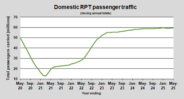 Domestic RPT passenger traffic (annual)