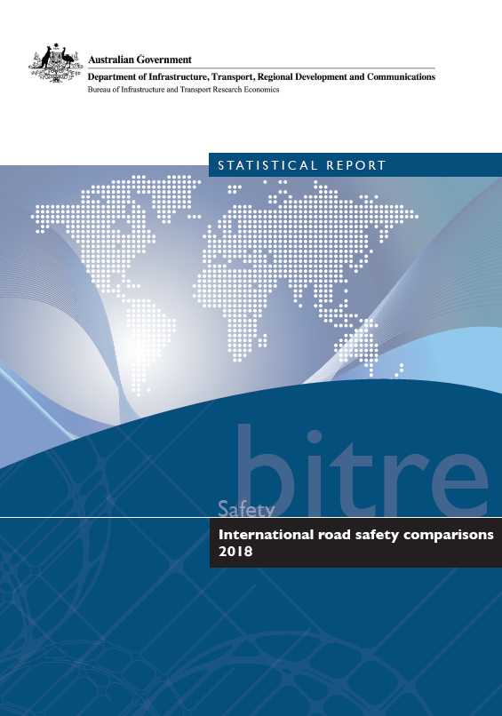 International Road Safety Comparisons—Annual 2018 cover