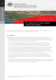 Air transport service trends in regional Australia (2013 update)