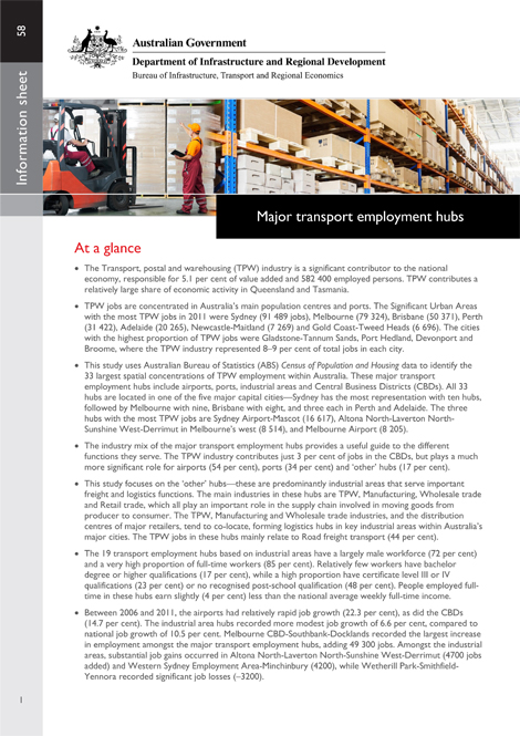 Major transport employment hubs cover image