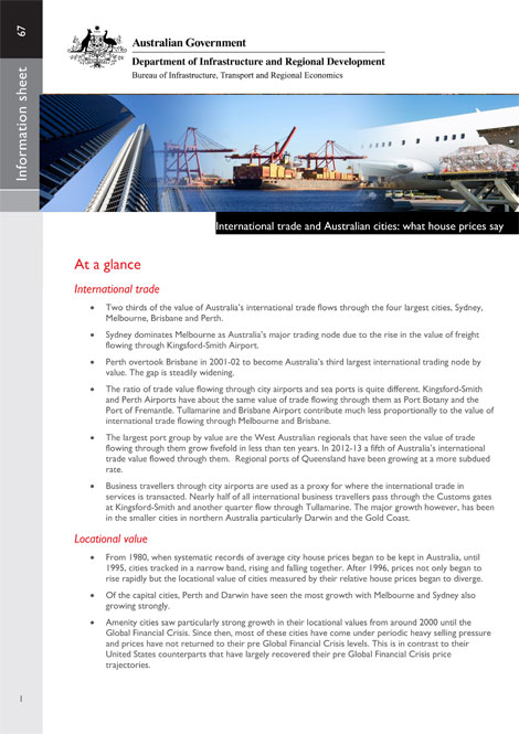 International trade and Australian cities: what house prices say
