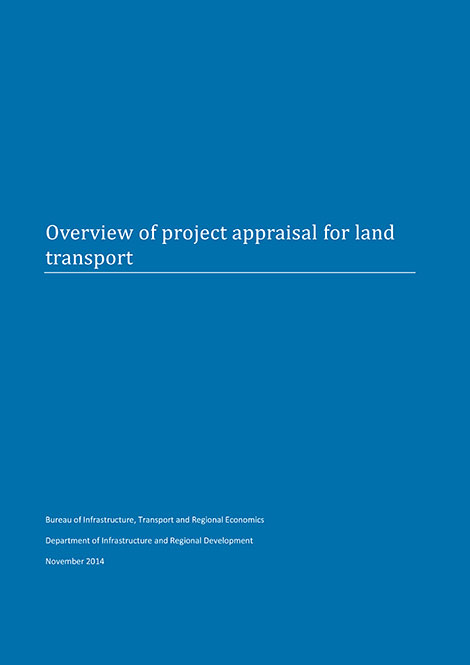 Front cover of the Overview of project appraisal for land transport document