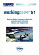Working Paper 51 - Regional Public Transport In Australia: Long-Distance Services, Trends And Projections